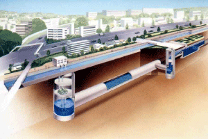 今井川地下調節池イメージ図の画像
