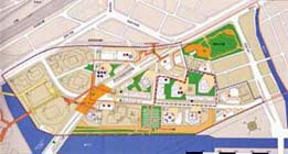 ヨコハマポートサイド地区開発イメージ図の画像
