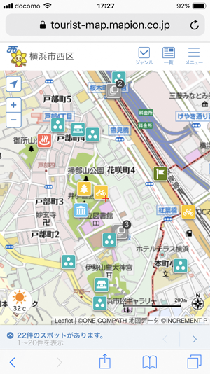 スマートフォンマップ検索画面イメージ