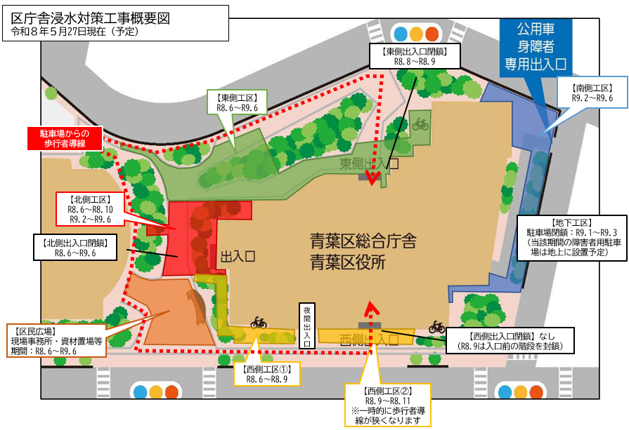 浸水対策工事の概要図