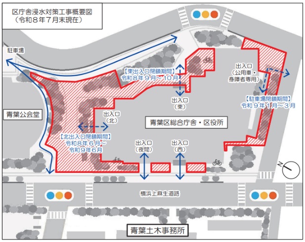 浸水対策工事の概要図