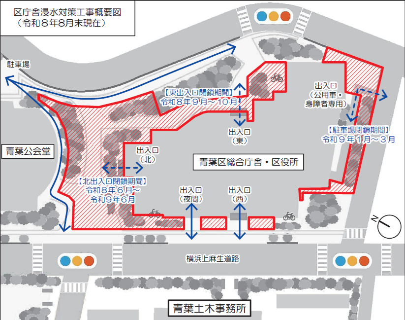 浸水対策工事の概要図