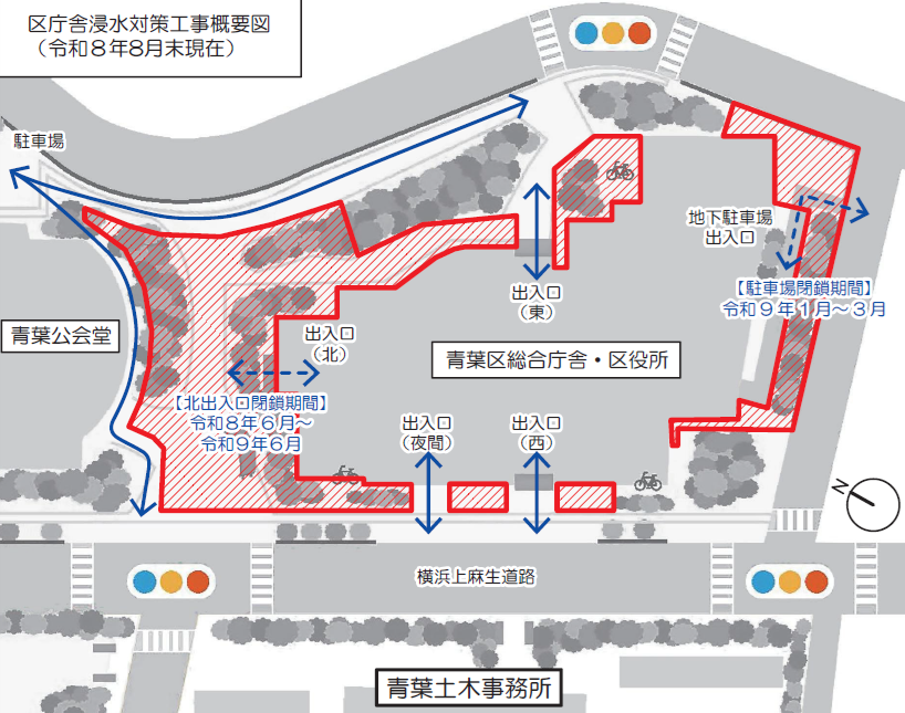 浸水対策工事の概要図