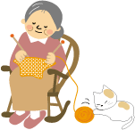 Illustration of elderly people