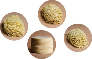 生麺各種、ギョーザの皮4の写真です