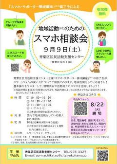 Smartphone consultation flyer for local activities