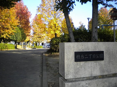 公園の入口です。