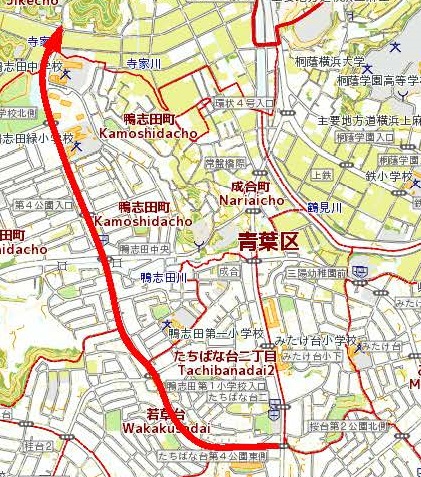 Location map of hometown village street