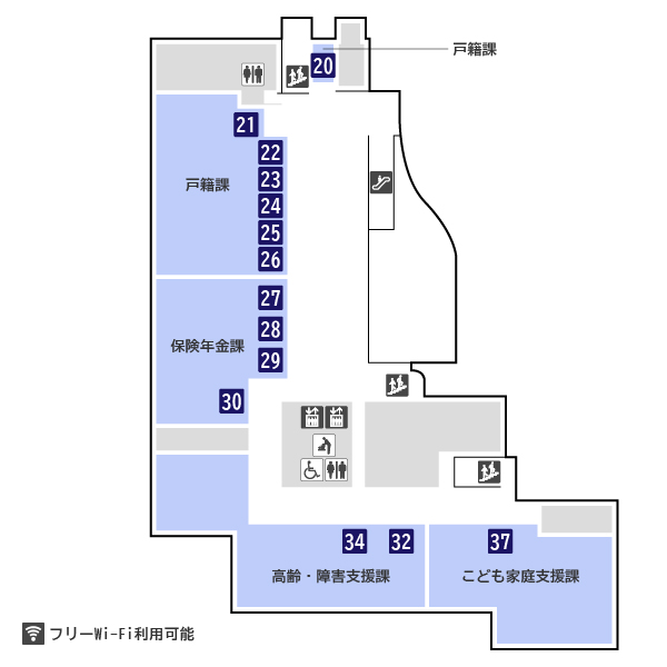 Floor map 2nd floor