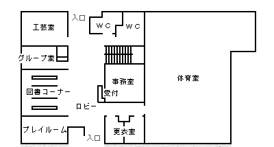 奈良地区センター１階の図面