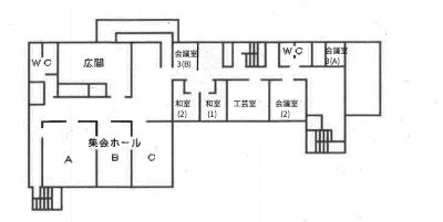 山内地区センター３階の図面です