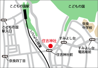 住吉神社の社叢林周辺マップ