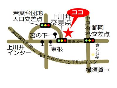 Bản đồ Trung tâm Chăm sóc Khu vực Kawai Thành phố Yokohama