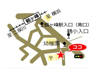 Bản đồ Trung tâm Chăm sóc Khu vực Tsurugamine Thành phố Yokohama