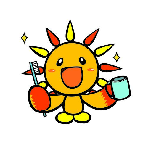 旭区マスコットキャラクター　あさひくん（歯みがきあさひくん）