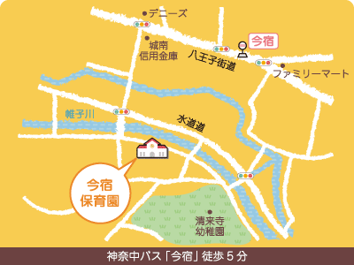 神奈中公共汽車"今宿"步行5分鐘