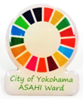 Huy hiệu pin gốc của Asahi Ward SDG