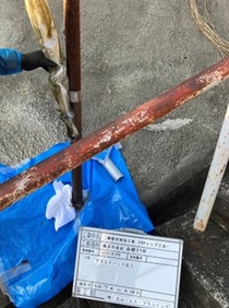 FRPシップ工法施工中