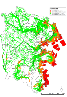 Comedero de Nankai la imagen de mapa de licuefacción de terremoto maciza
