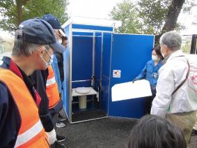 Training photo of toilet installation training