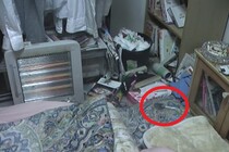 落下から約５分後、くん焼拡大しています。