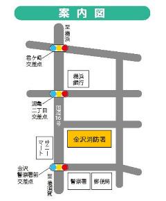 Map to Kanazawa fire department