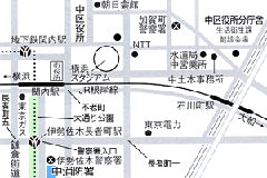 中消防署への地図