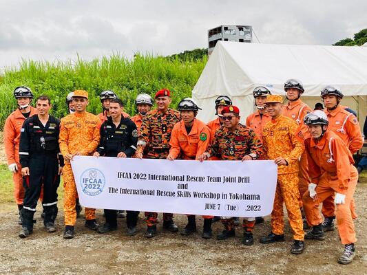 IFCAA2022 国際消防救助隊合同訓練の様子