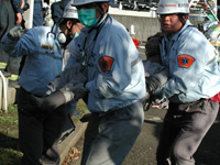 구급대의 활동 사진