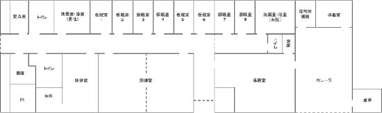 Floor plan of Yokohama City Emergency Workstation
