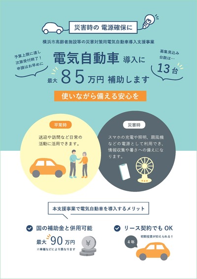 災害対策用電気自動車等導入支援事業のご案内