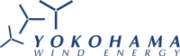 Marca del logotipo del Yokohama-shi el negocio de electricidad generada por el viento