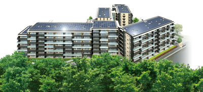 옥상에 설치한 태양광 패널