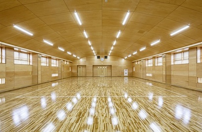 View of Toyoda Junior High School Budo Hall