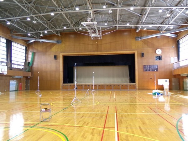 写真１測定点計測器配置状況の写真