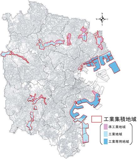 顯示了工業集聚地區