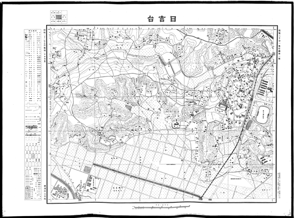 昭和初期的日吉台的地圖