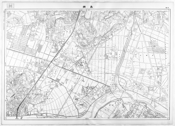 昭和30年代的綱島的地圖