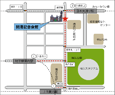 This is a guide map of the Port Opening Memorial Hall.