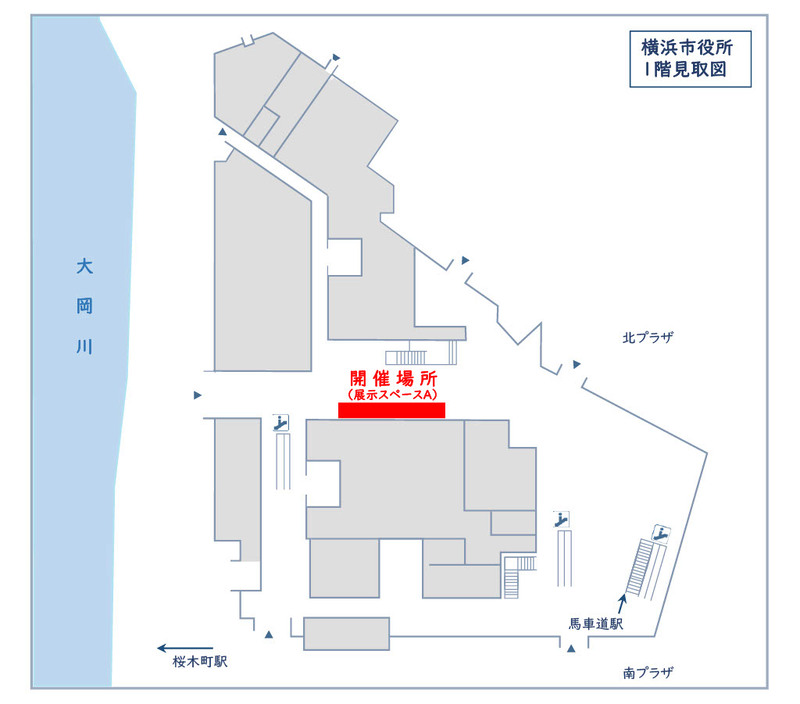 Guide map of exhibition space A