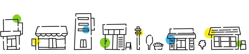 商店街のイメージイラスト