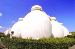 包括的民間委託を推進する横浜市北部汚泥資源化センターの消化ガスの写真