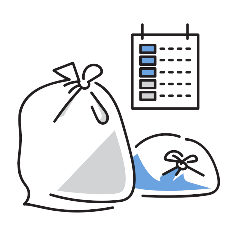 ごみ分別のイラスト