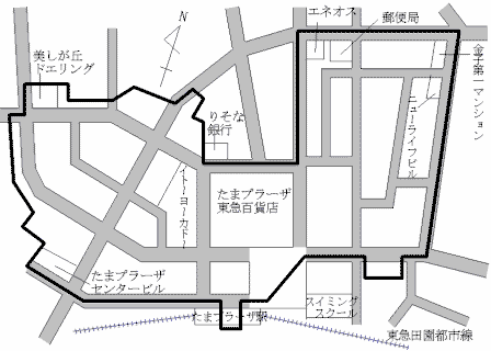 Map of Aoba Ward Tama Plaza