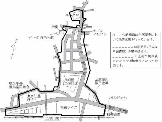 旭区二俣川北口商店街の地図