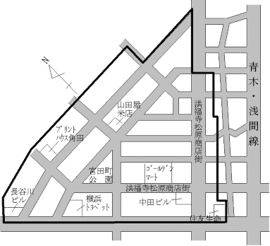 Mapa del Pupilo de Hodogaya el centro comercial de Matsubara