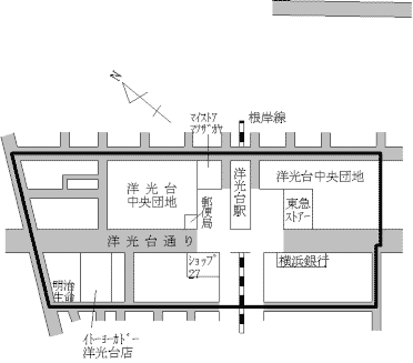 磯子区洋光台の地図