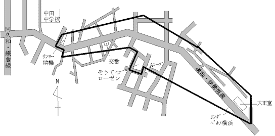 Map of Izumi Ward Nakata