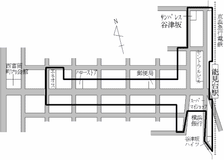 金沢区能見台駅前の地図