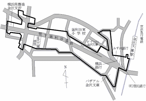 El mapa de Tennoucho, Hodogaya-ku